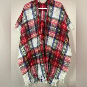 Plaid Multicolor Kimono